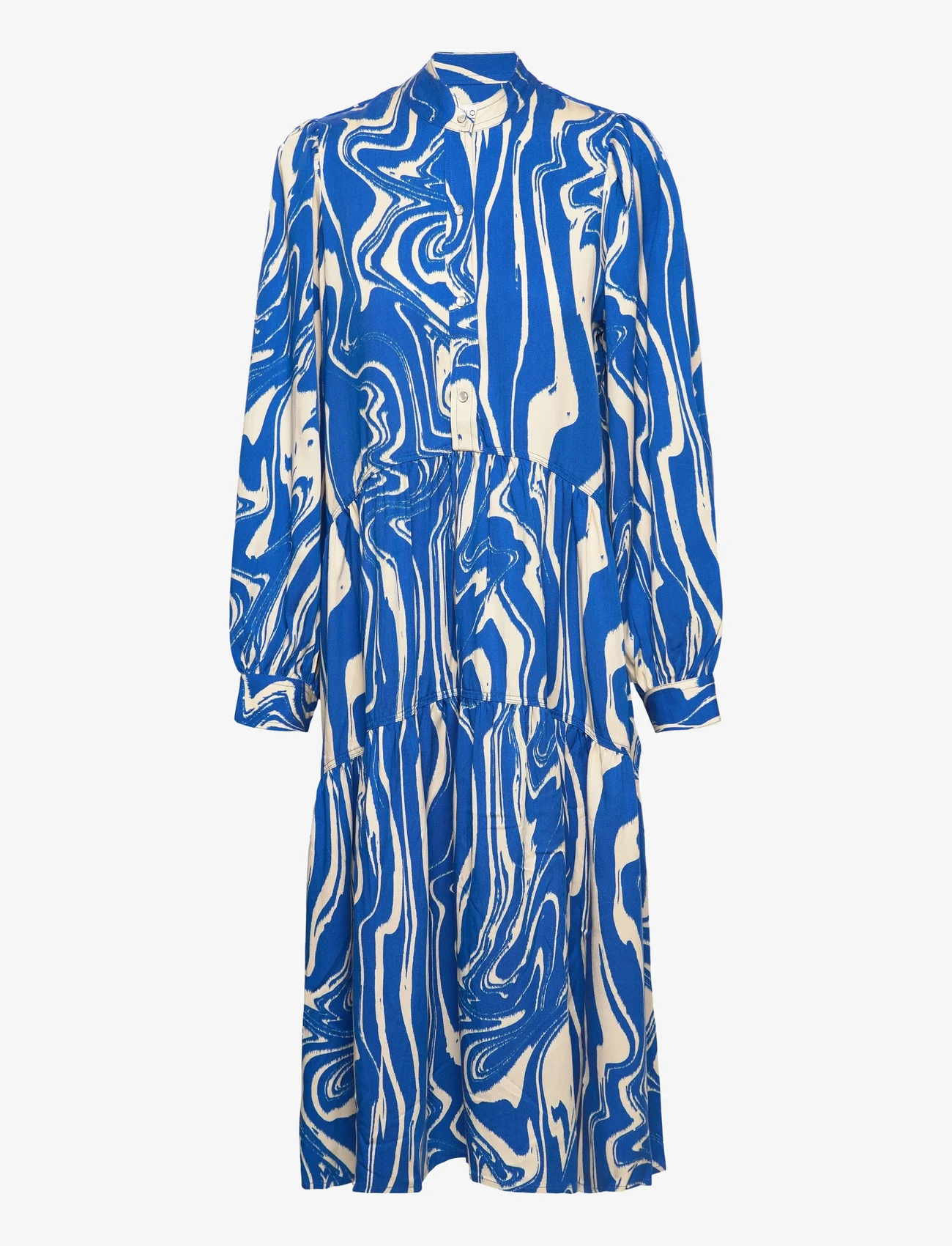 NORR - Kemia dress - midi jurken - blue print - 0