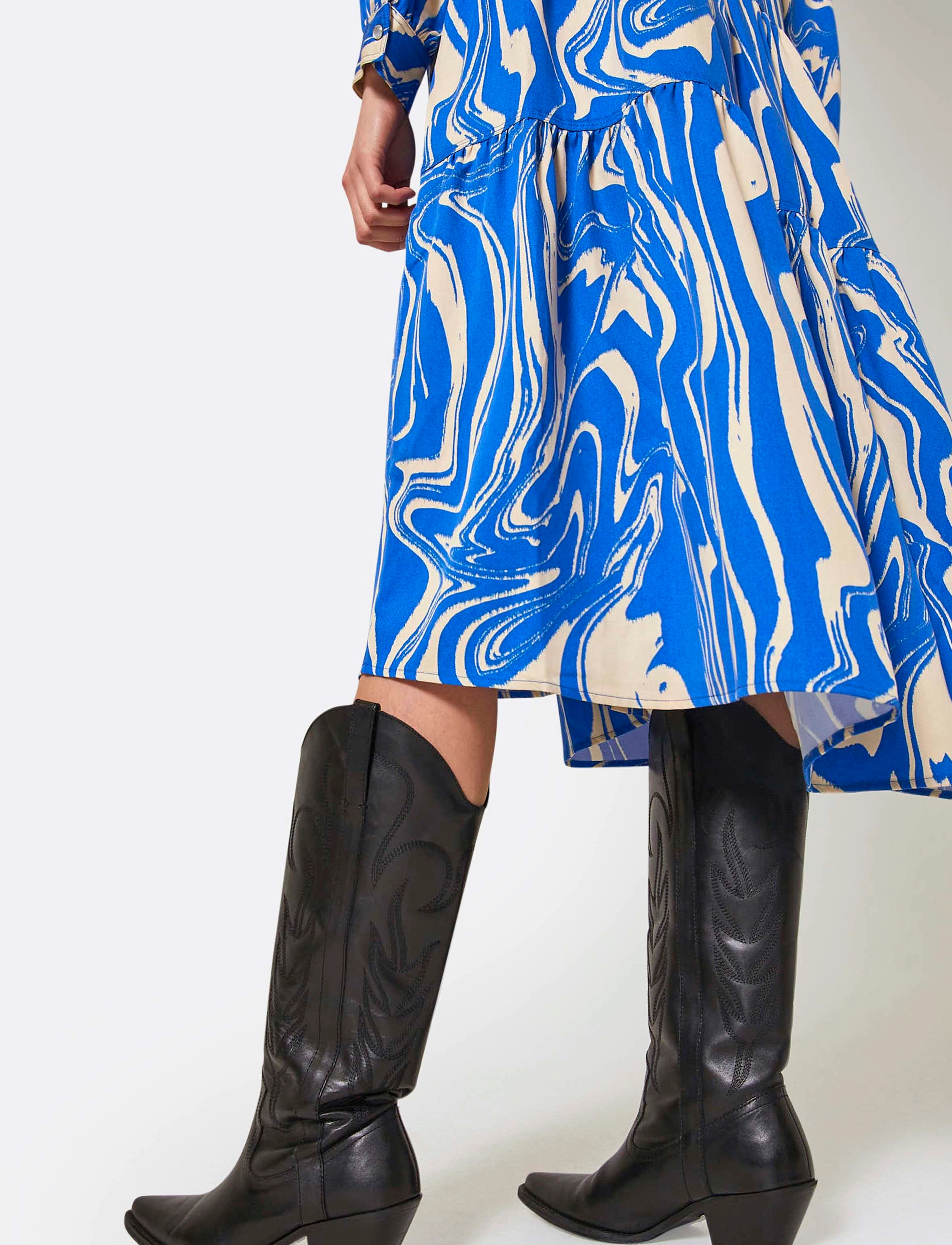 NORR - Kemia dress - skjortekjoler - blue print - 5