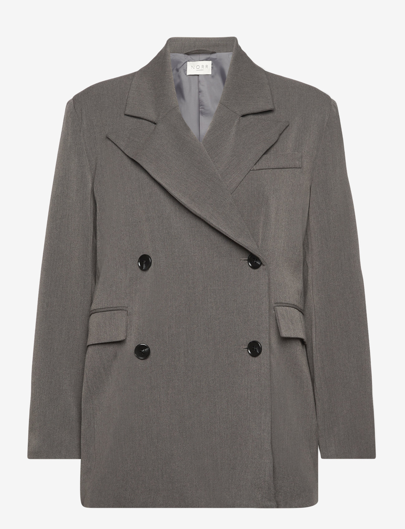 NORR - Carla blazer - dobbeltradede blazere - dark grey - 0