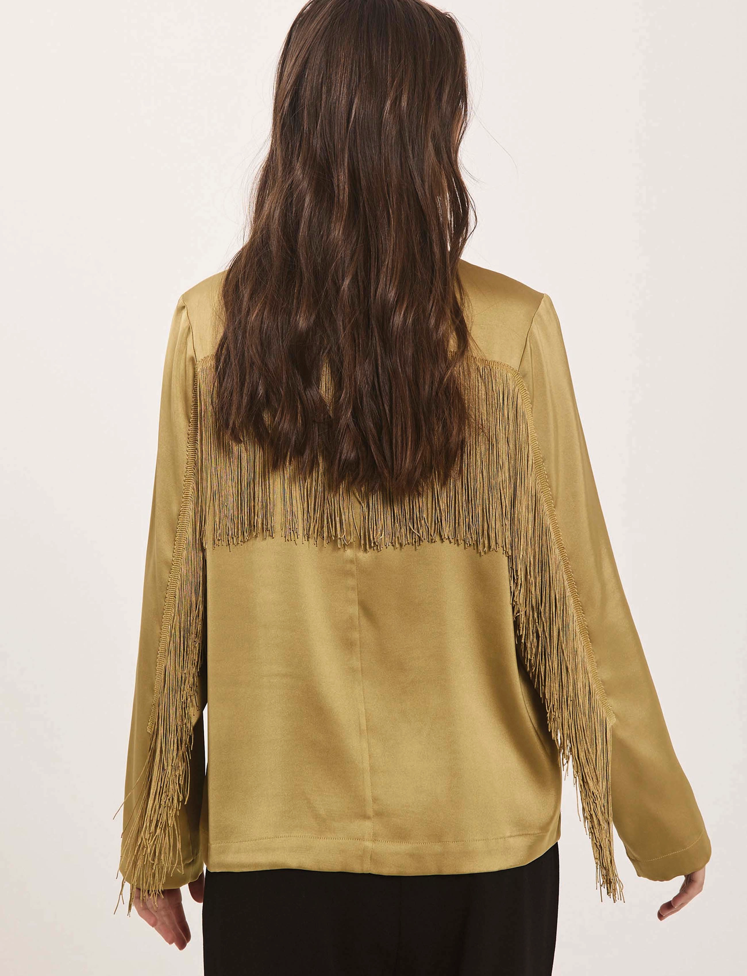 NORR Gili Top, 34, Blouses, Khakigrün - Long-sleeved, Frauen