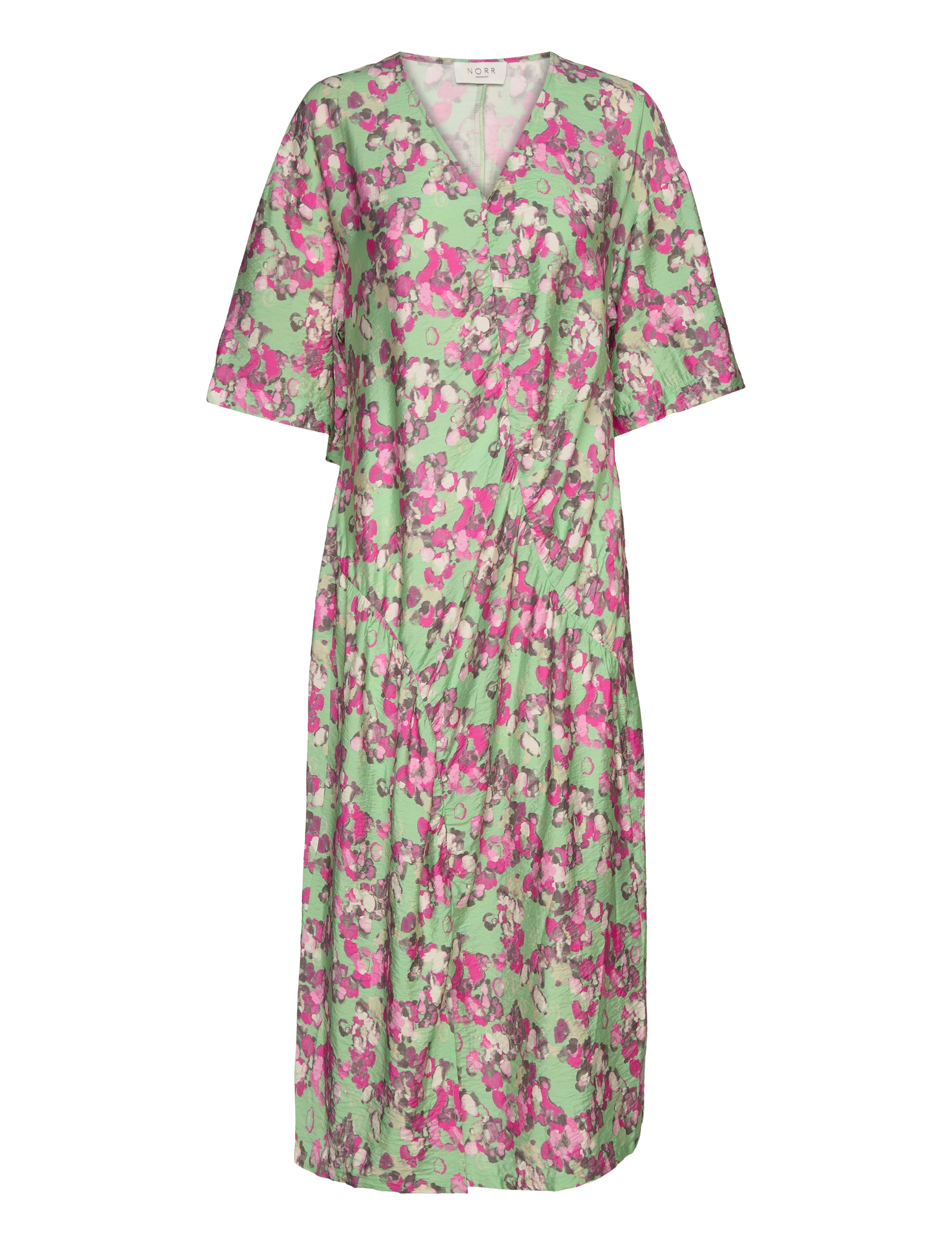 NORR Alyssa V-neck dress - Klänningar - MEADOW PRINT / green
