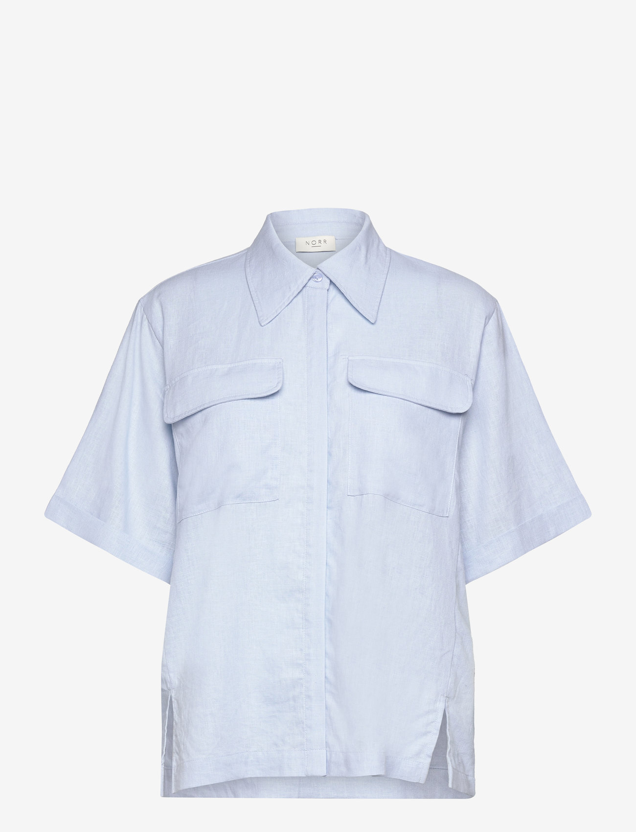 NORR - Esma SS shirt - linased särgid - light blue - 0