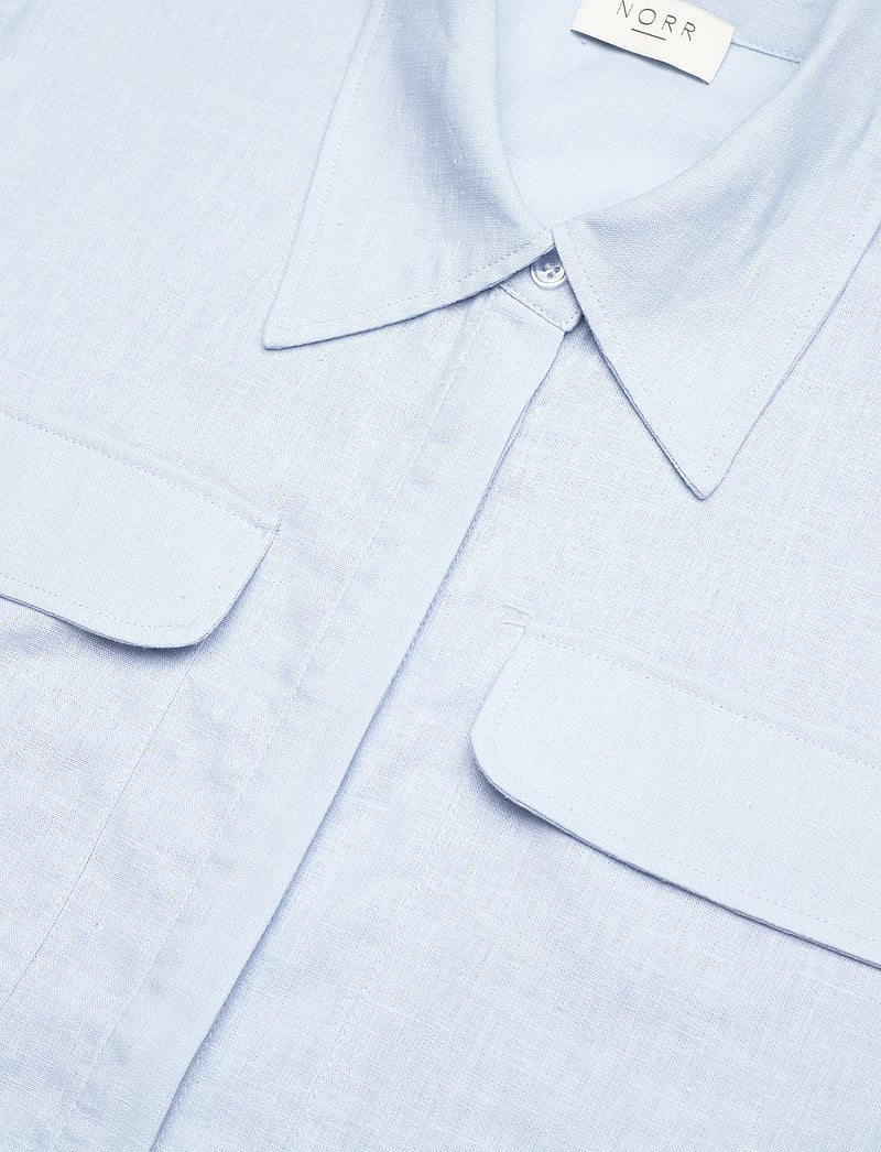 NORR - Esma SS shirt - linneskjortor - light blue - 2