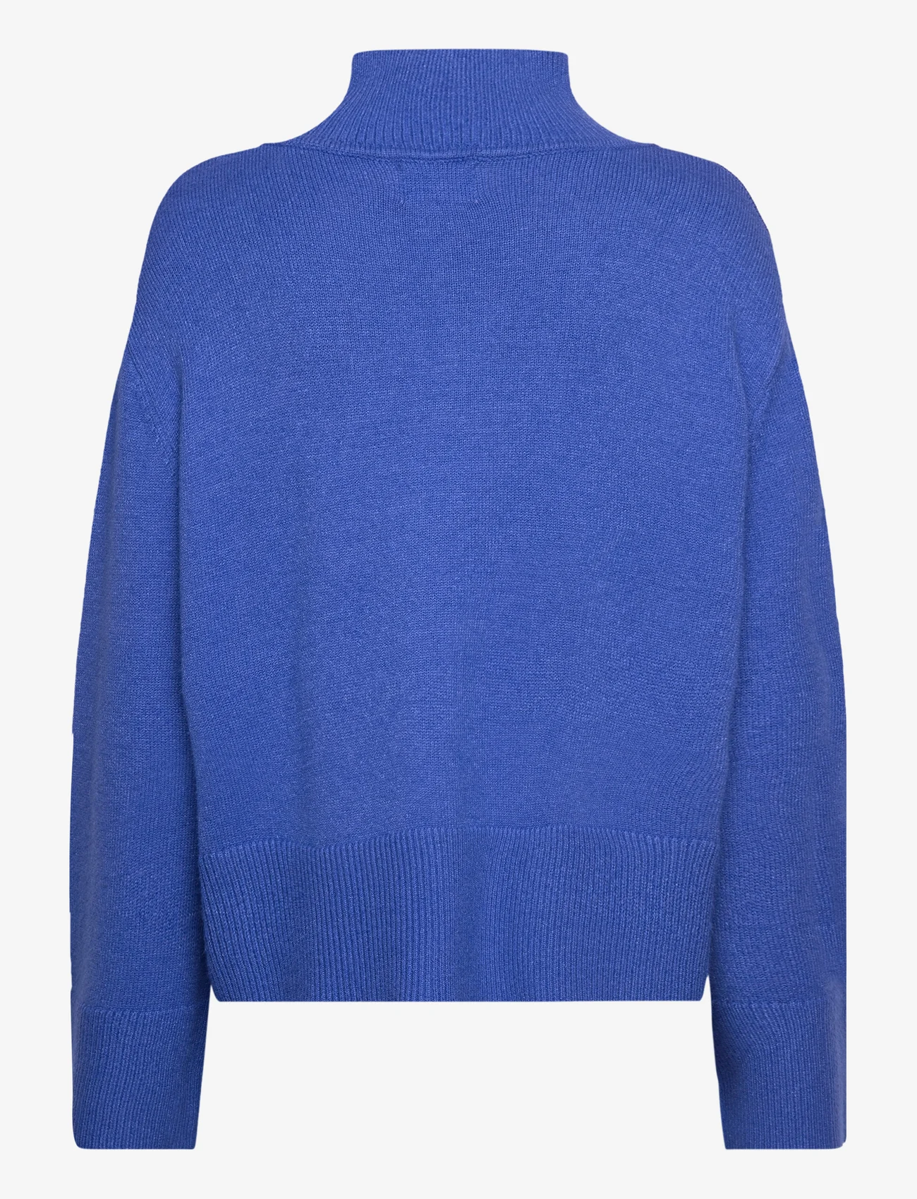 NORR - Lindsay WS knit top - rullekraver - blue - 1