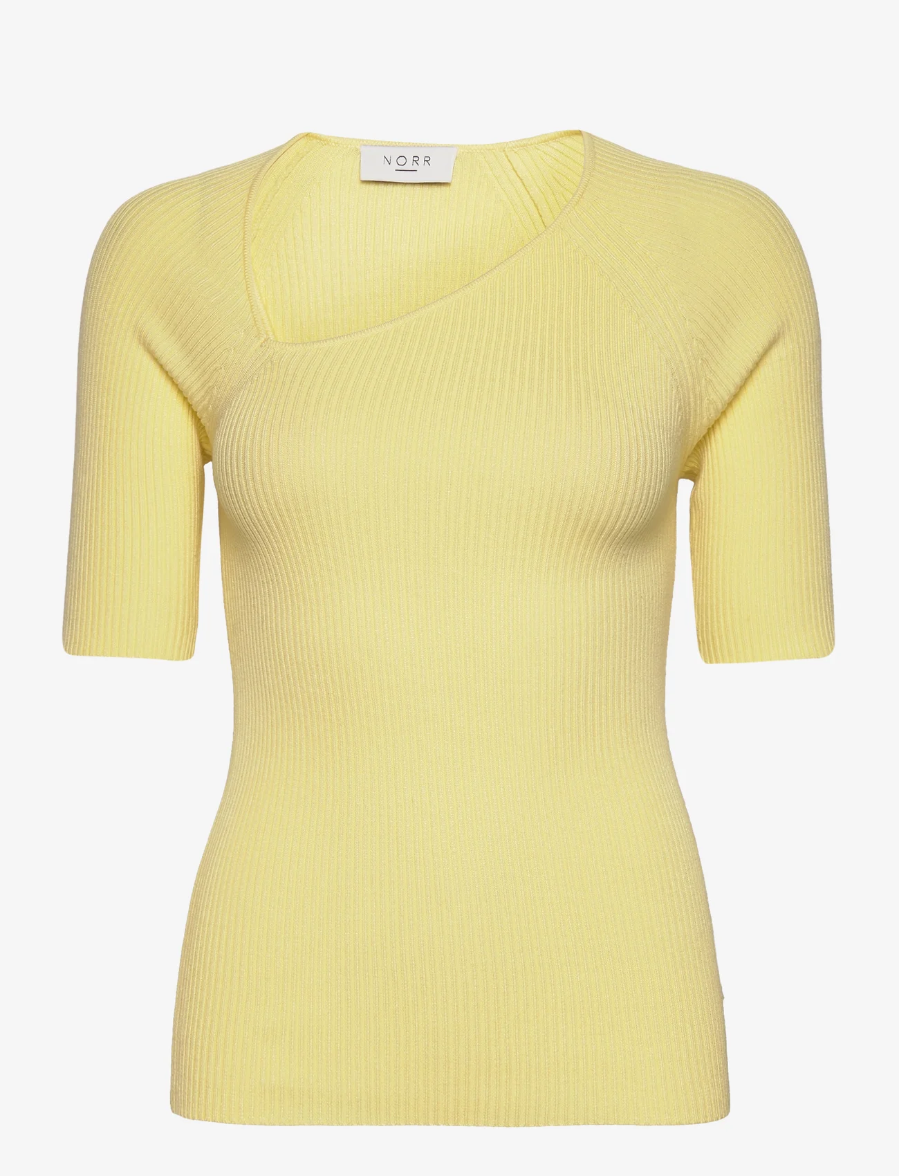 NORR - Sherry knit tee - megzti drabužiai - light yellow - 0