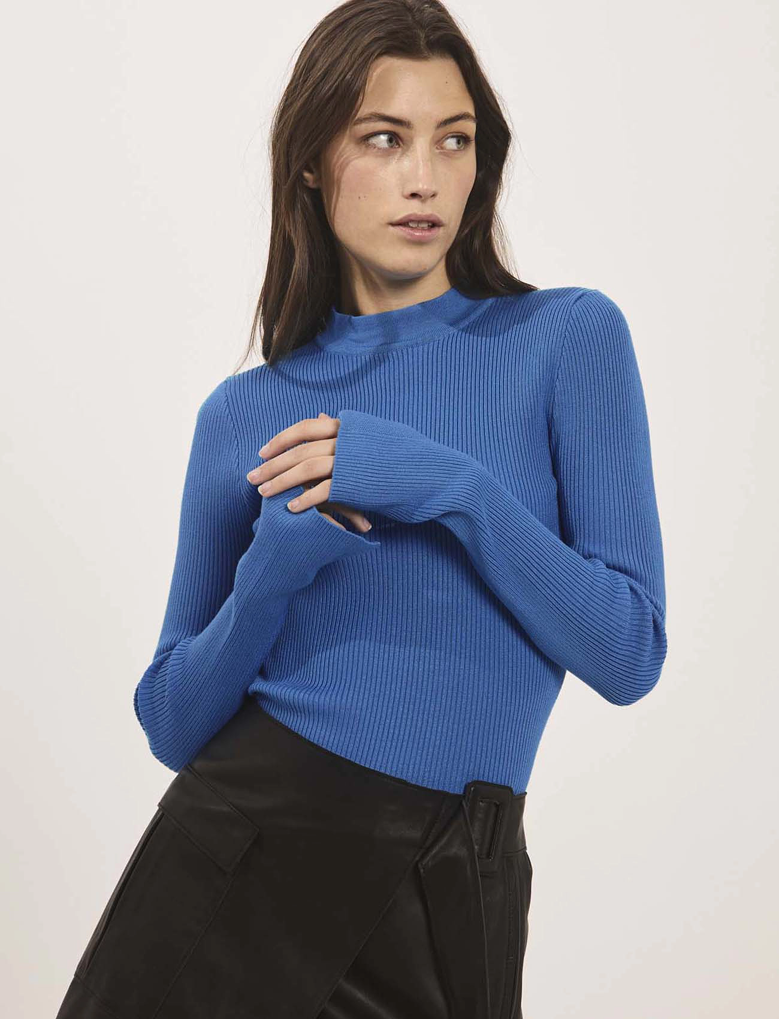 NORR - Sherry slit top - royal blue - 2