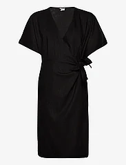 NORR - Esi wrap dress - wikkeljurken - black - 0