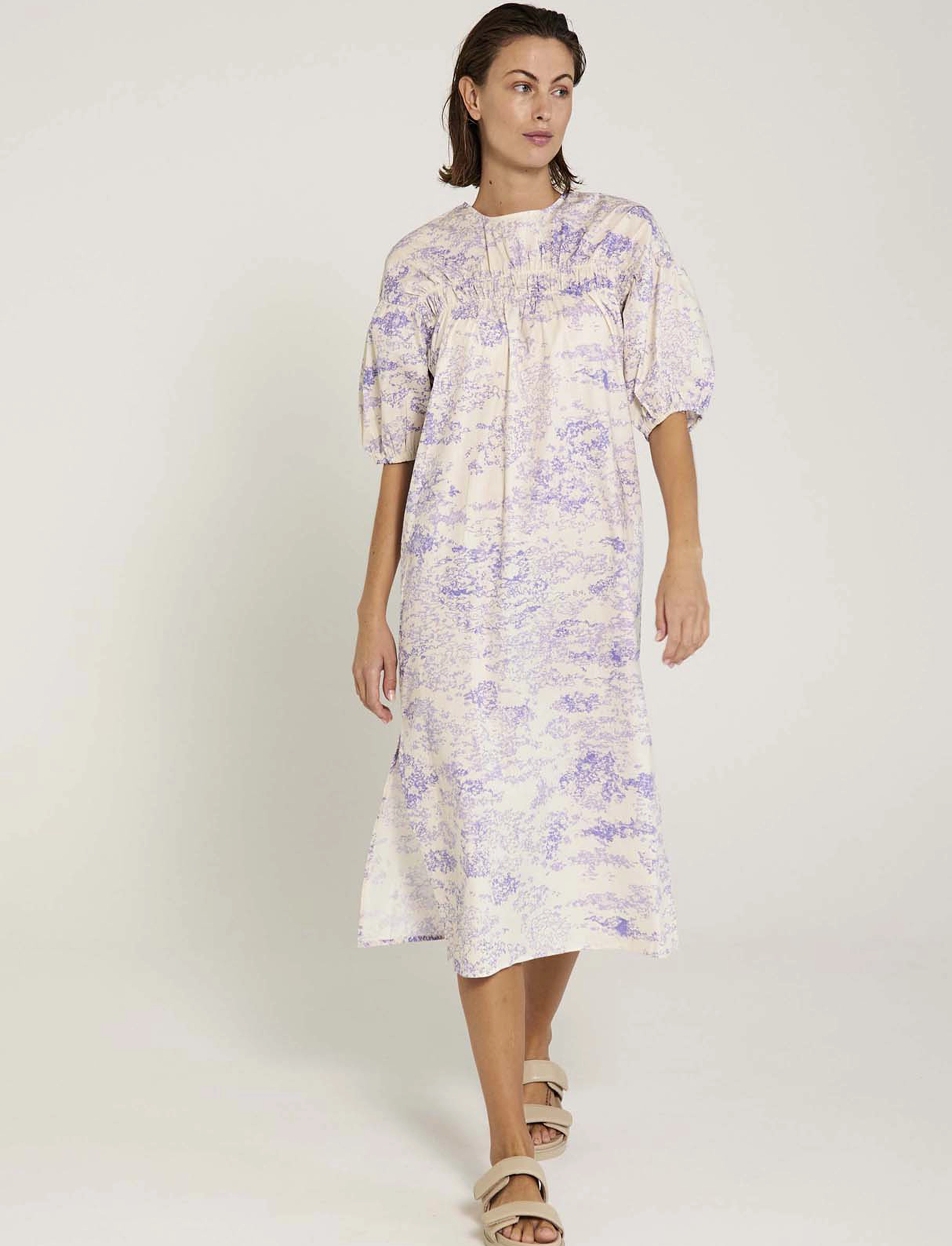 NORR Wishfull dress - Kleider - LAVENDER PRINT / multi