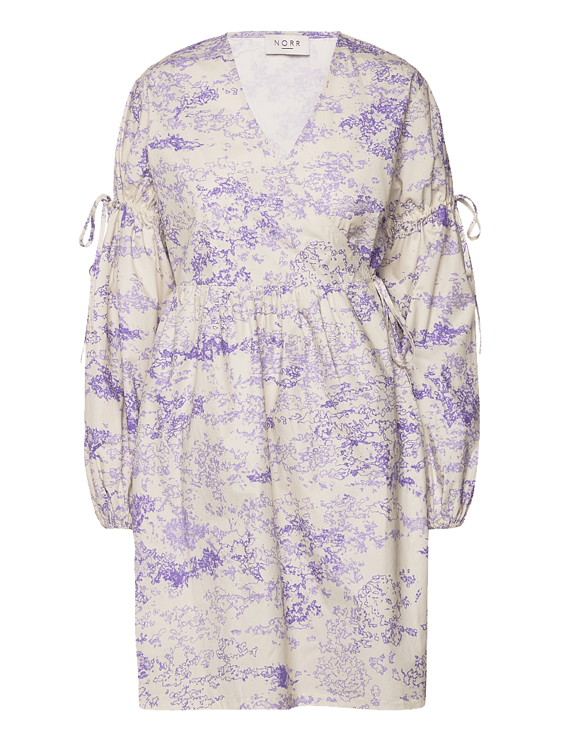 NORR - Wishfull wrap dress - wrap dresses - lavender print - 1
