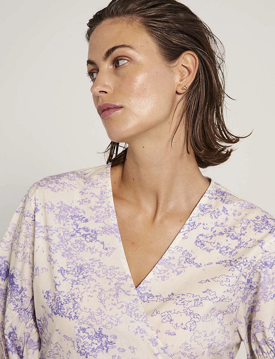 NORR - Wishfull wrap dress - lavender print - 4