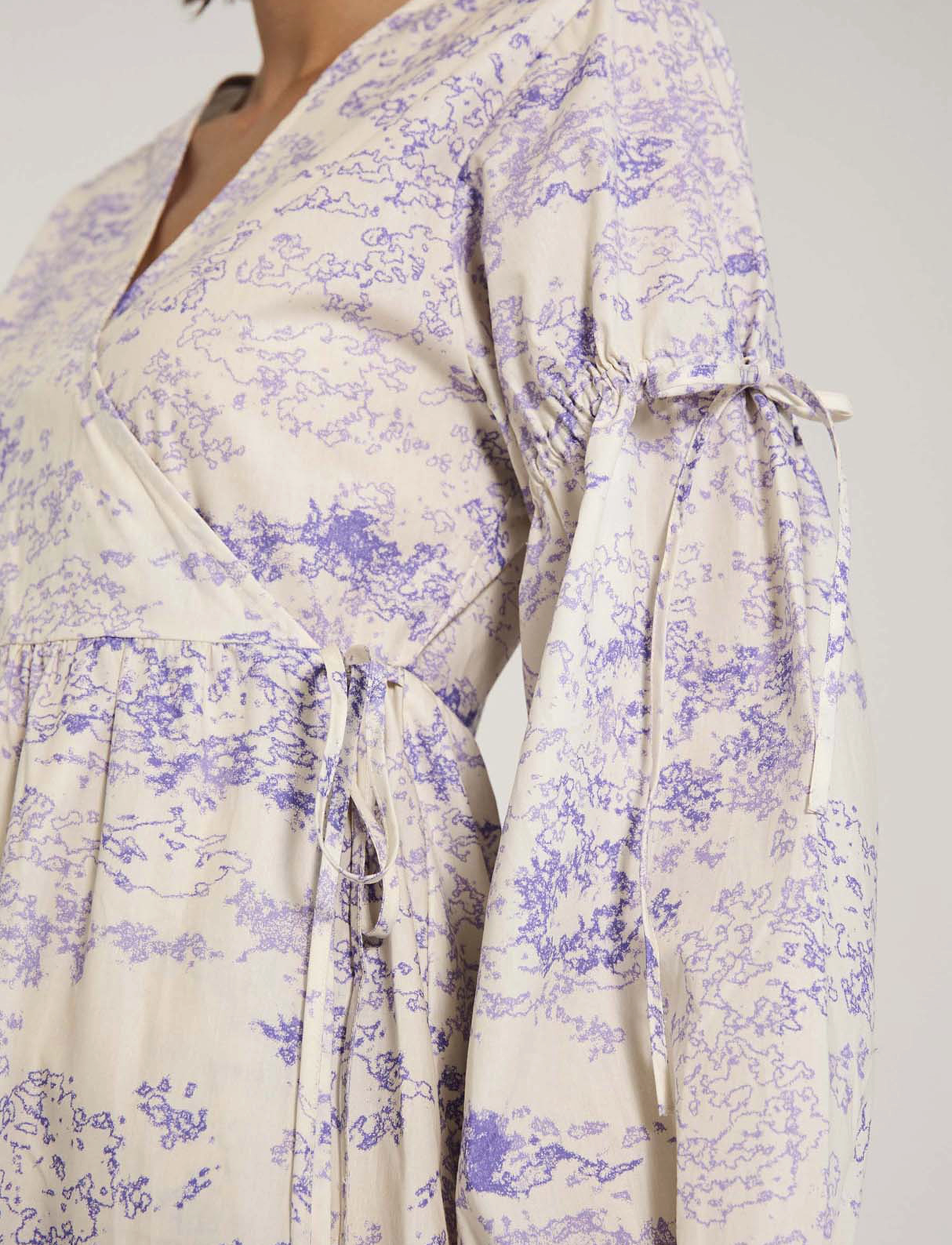 NORR - Wishfull wrap dress - lavender print - 5