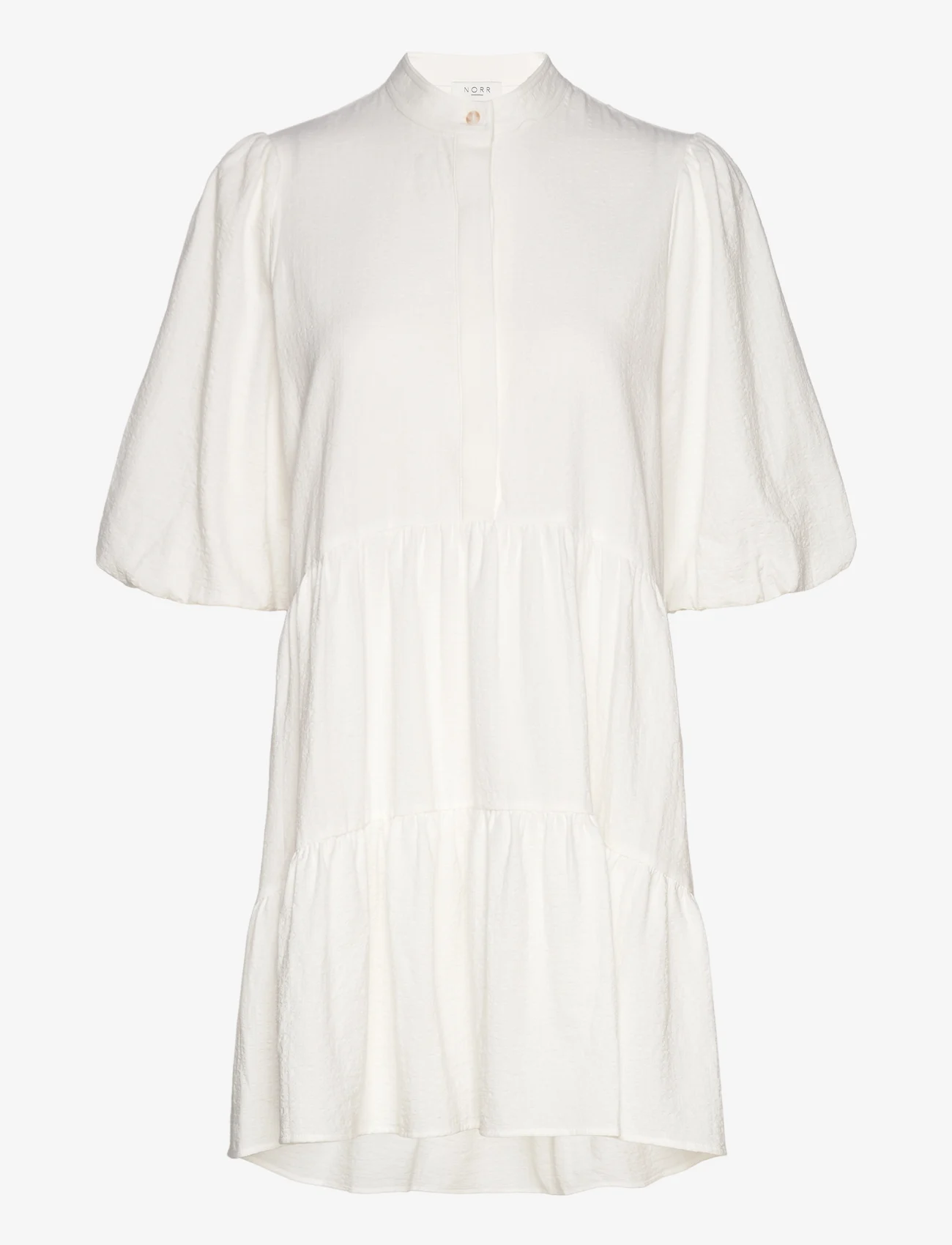 NORR - Fie short solid SS dress - paitamekot - white - 0