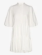 Fie short solid SS dress - WHITE