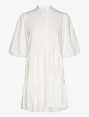 NORR - Fie short solid SS dress - skjortekjoler - white - 0
