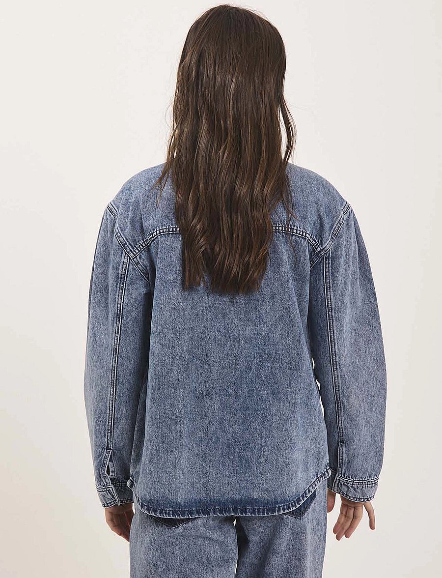 NORR - Daytona denim shirt - long-sleeved shirts - light blue wash - 3