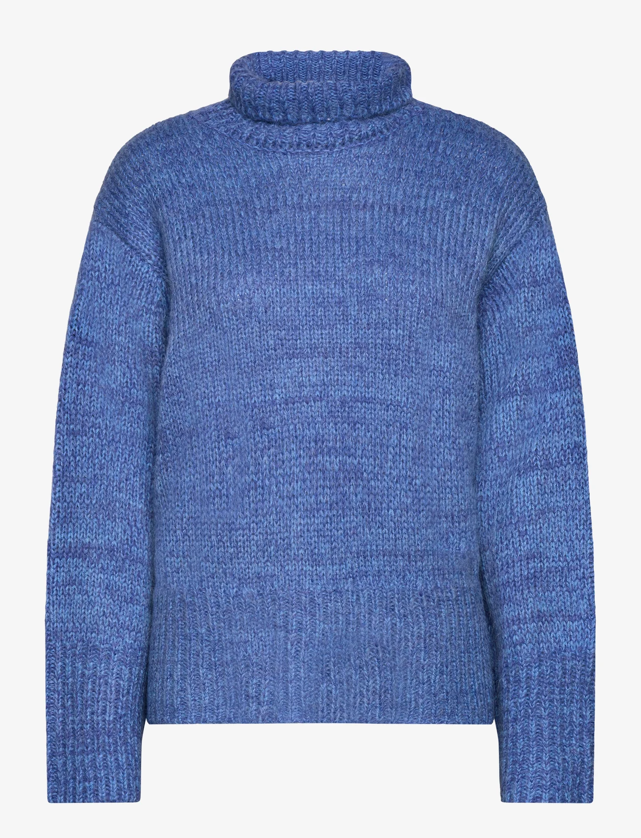 NORR - Fuscia melange knit top - pullover - blue melange - 0