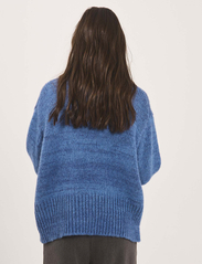 NORR - Fuscia melange knit top - pullover - blue melange - 3