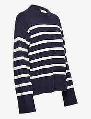 NORR - Lindsay new knit stripe top - džemperiai - navy comb - 2