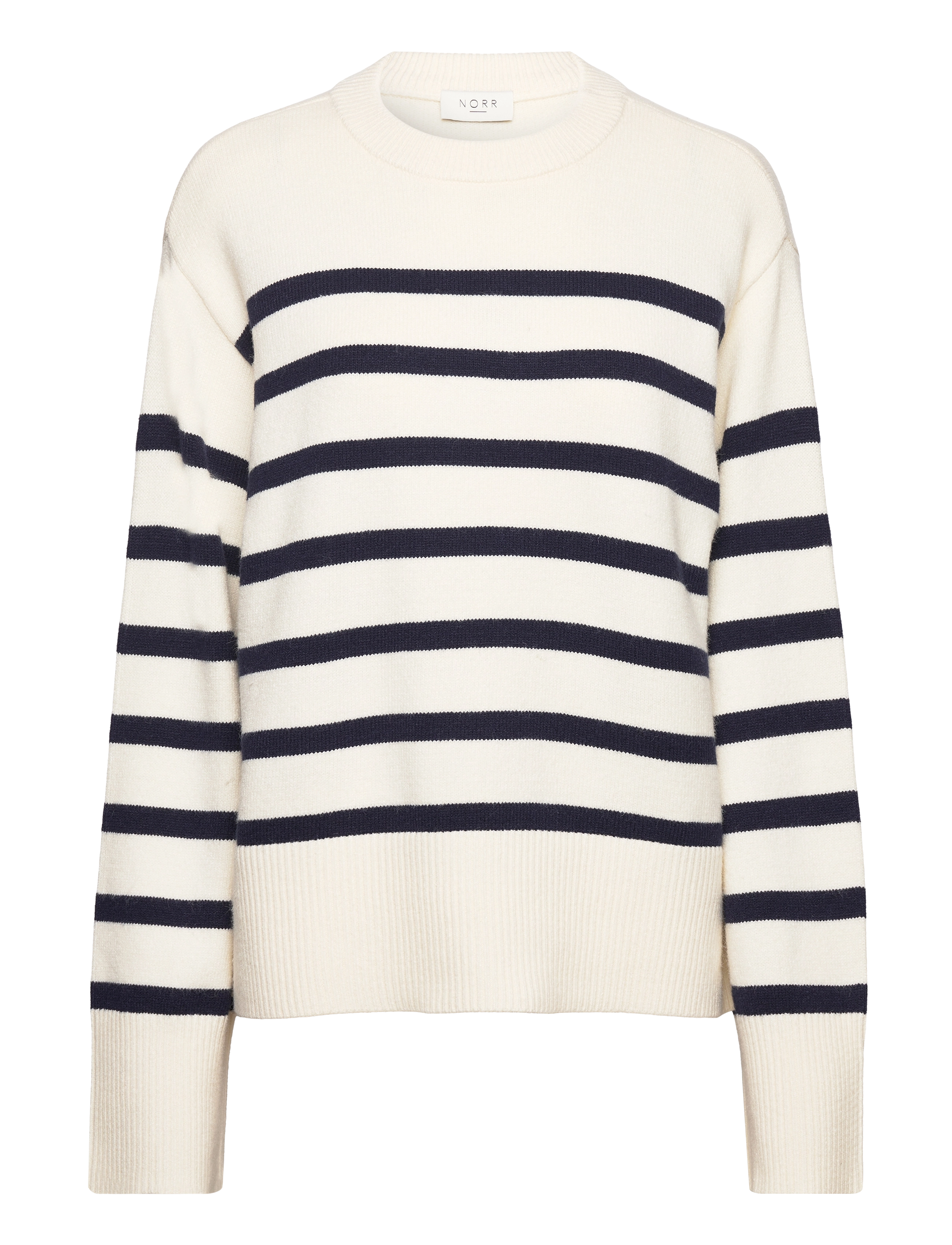 NORR - Lindsay new knit stripe top - off white comb - 1