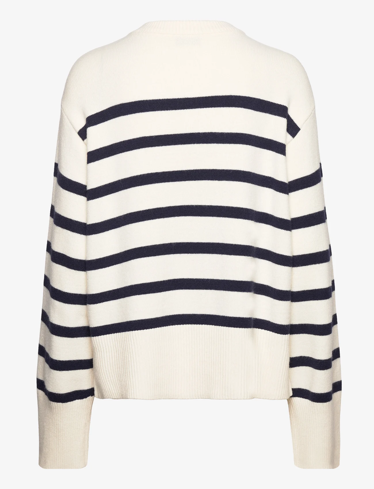 NORR - Lindsay new knit stripe top - trøjer - off white comb - 1