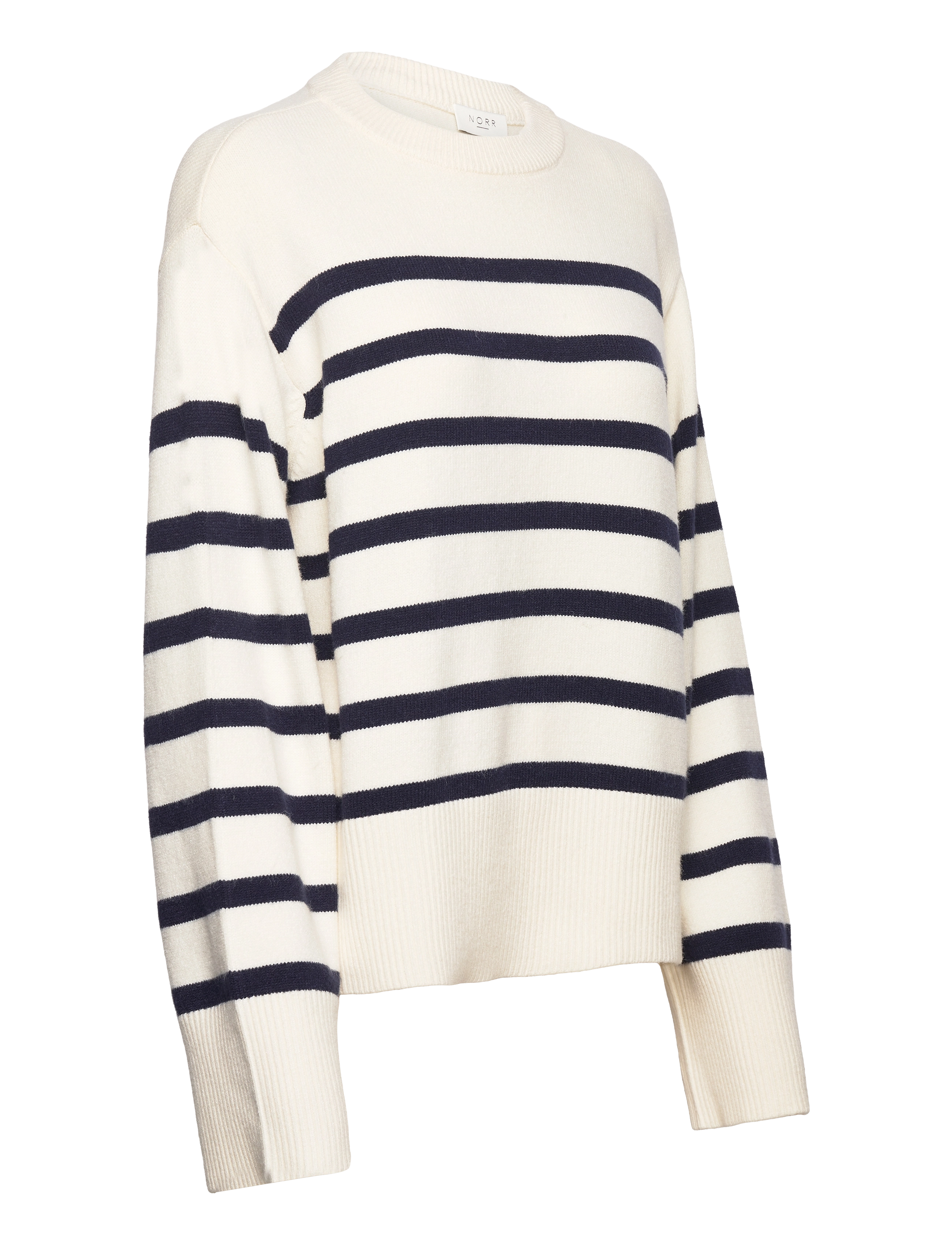 NORR - Lindsay new knit stripe top - off white comb - 3