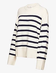 NORR - Lindsay new knit stripe top - jumpers - off white comb - 3