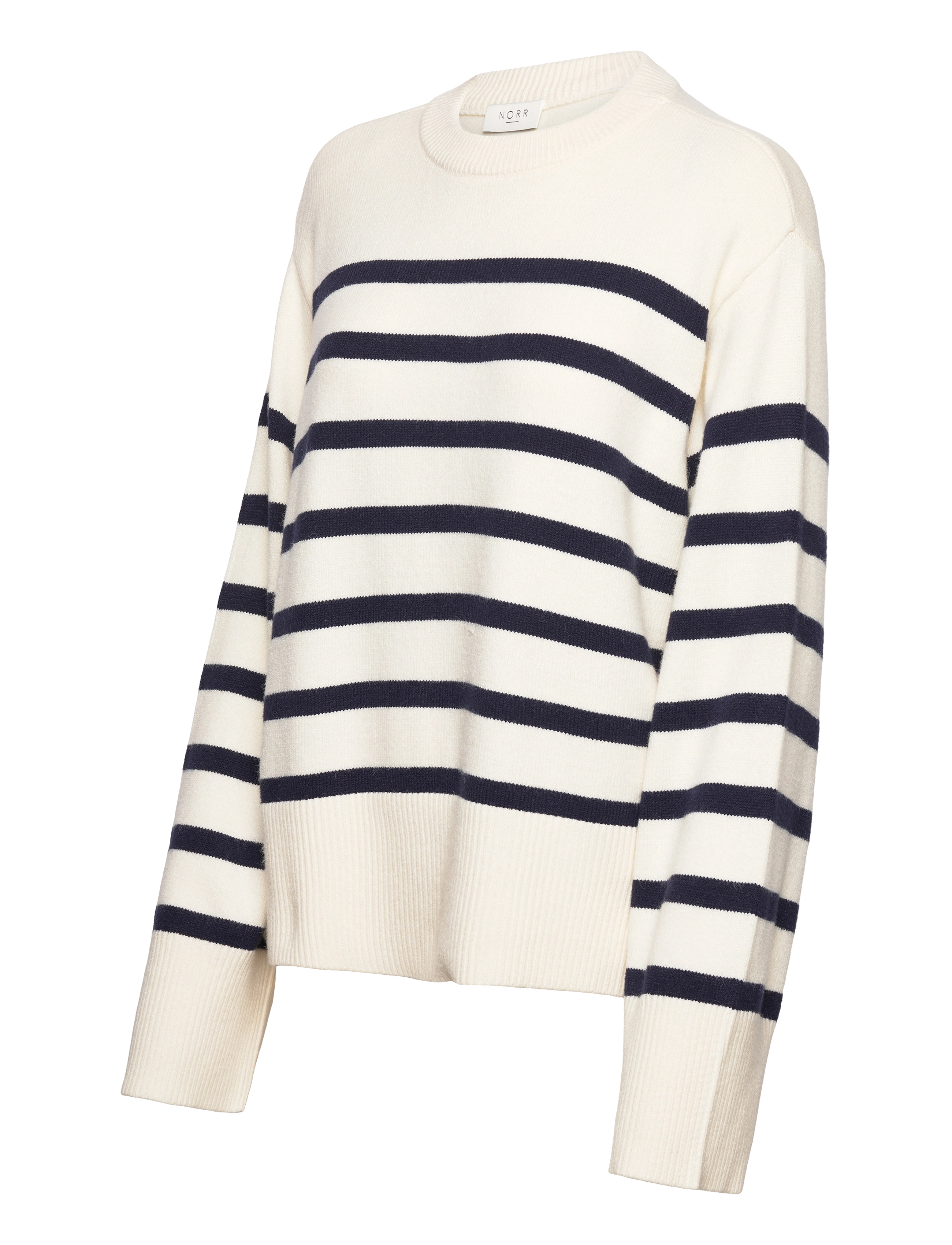 NORR - Lindsay new knit stripe top - off white comb - 4