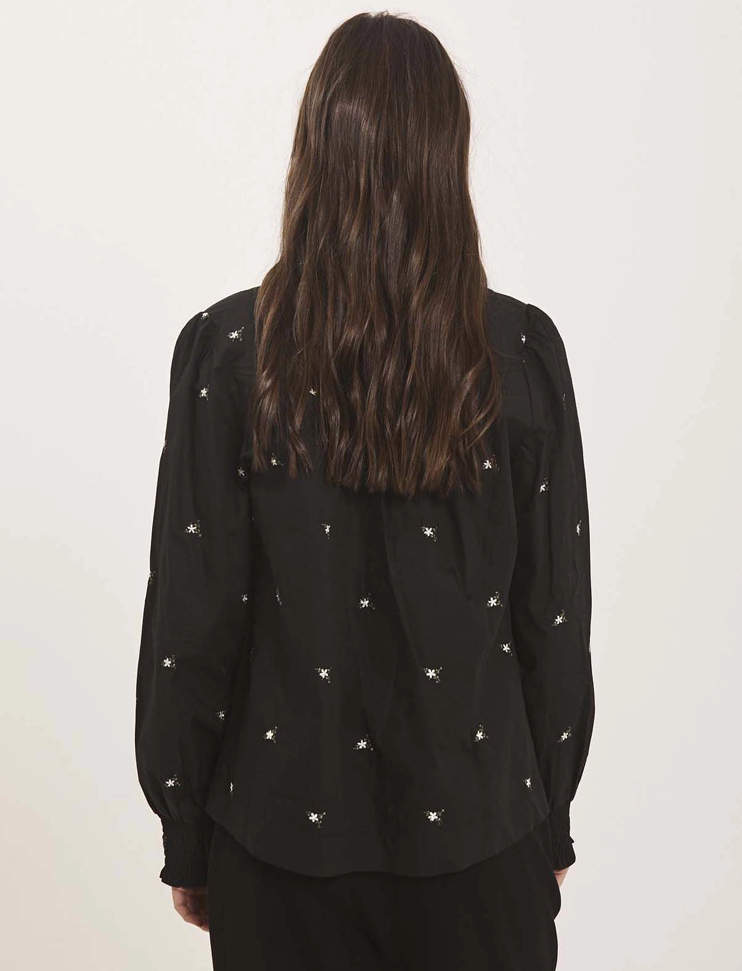 NORR - Miluna shirt - pikkade varrukatega särgid - black comb. - 3