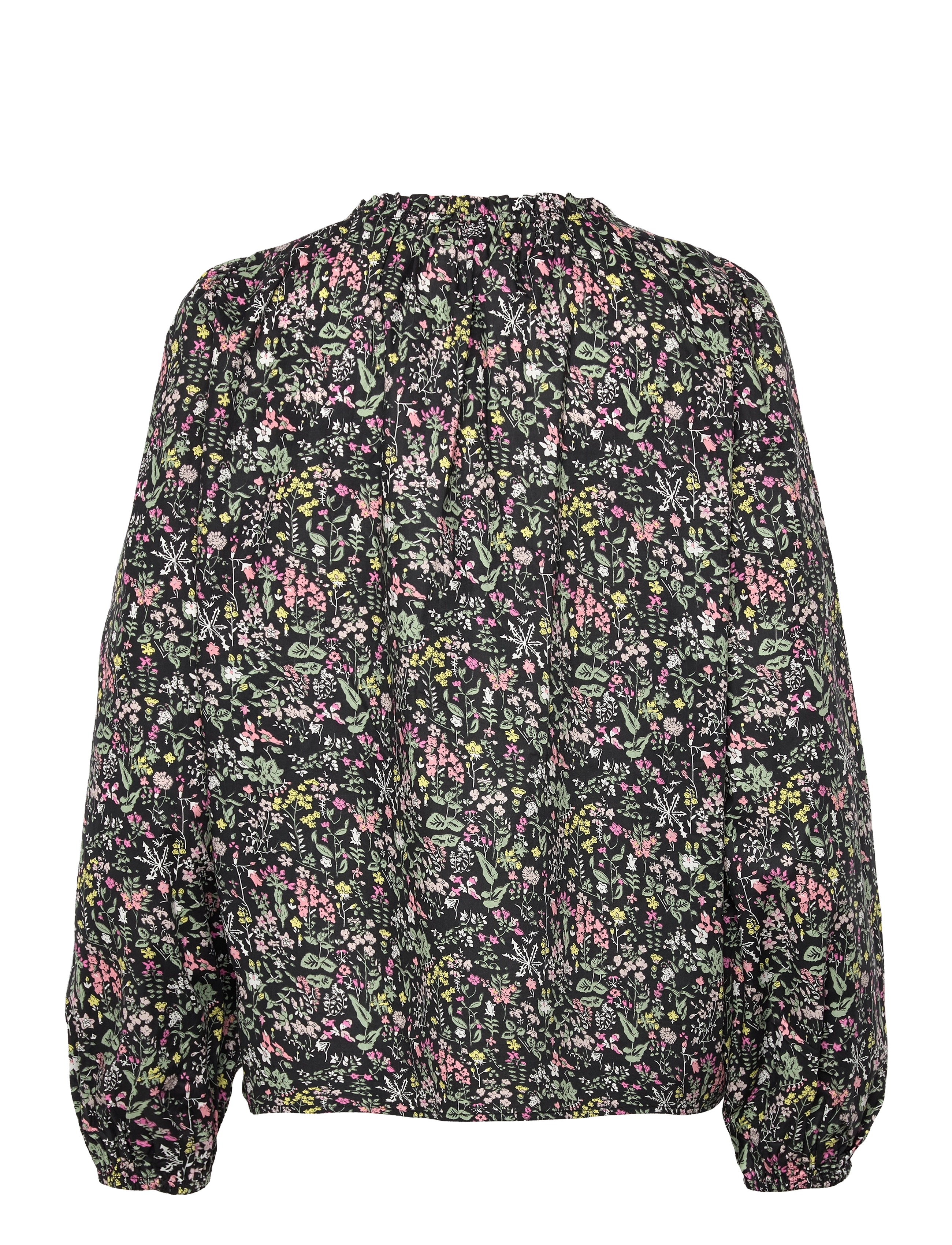 NORR - Opal top - langärmlige blusen - black flower print - 2