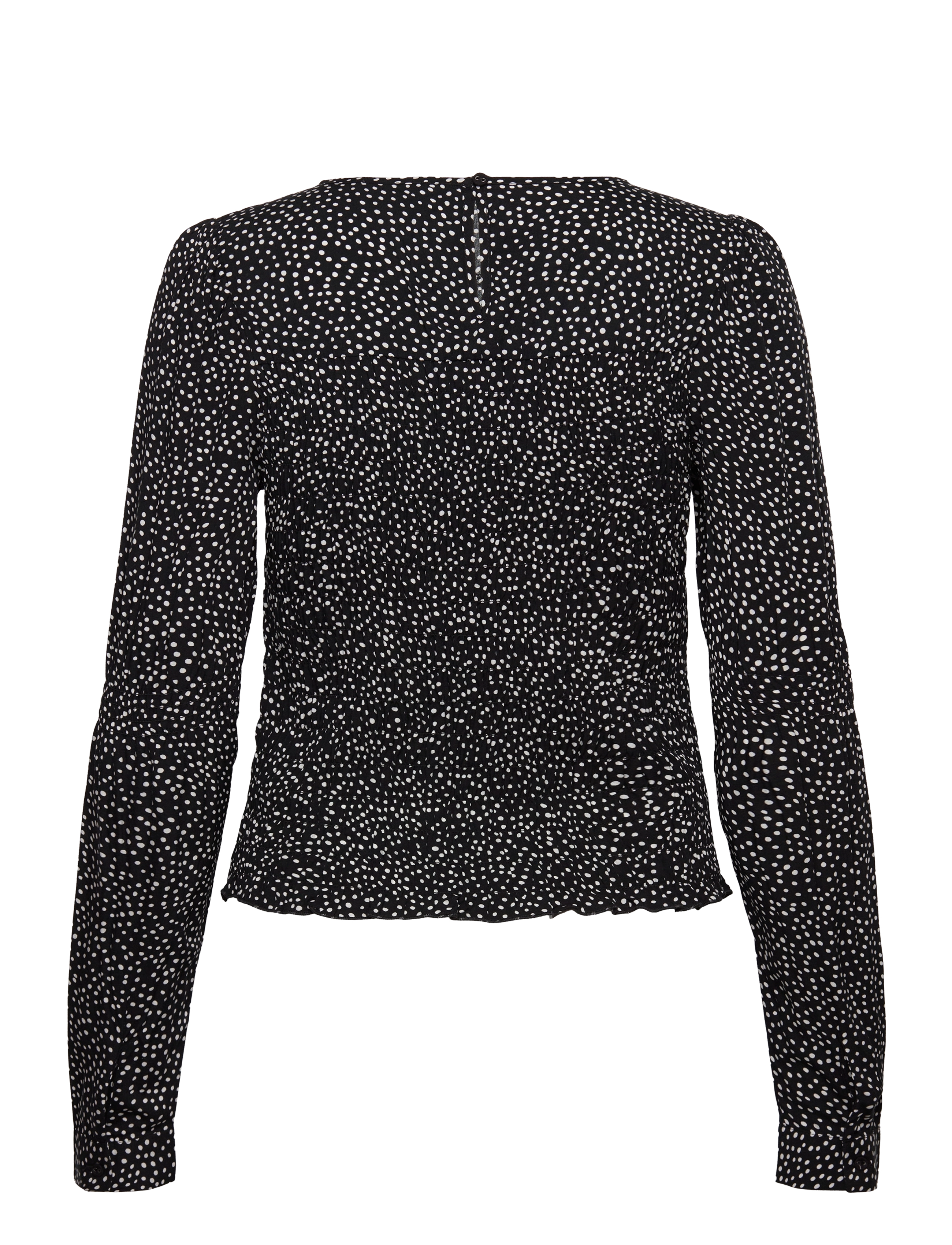 NORR - Sabby smock top - blouses met lange mouwen - black print - 2