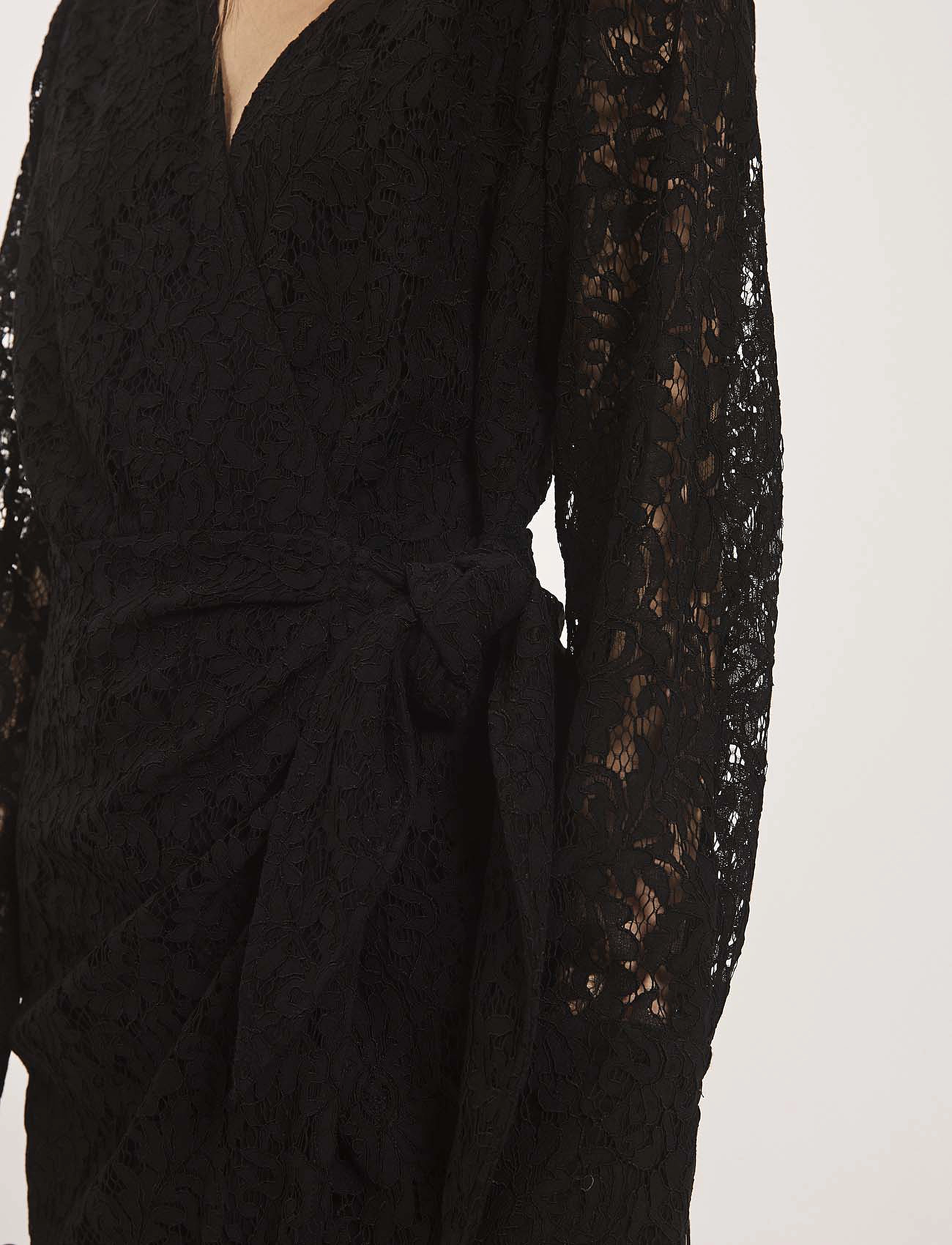 NORR - Sylvina lace dress - blondekjoler - black - 5
