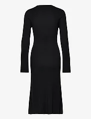 NORR - Sherry flared knit dress - strikkede kjoler - black - 2