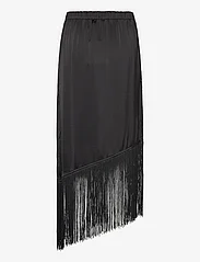 NORR - Gili fringe skirt - satinnederdele - black - 2