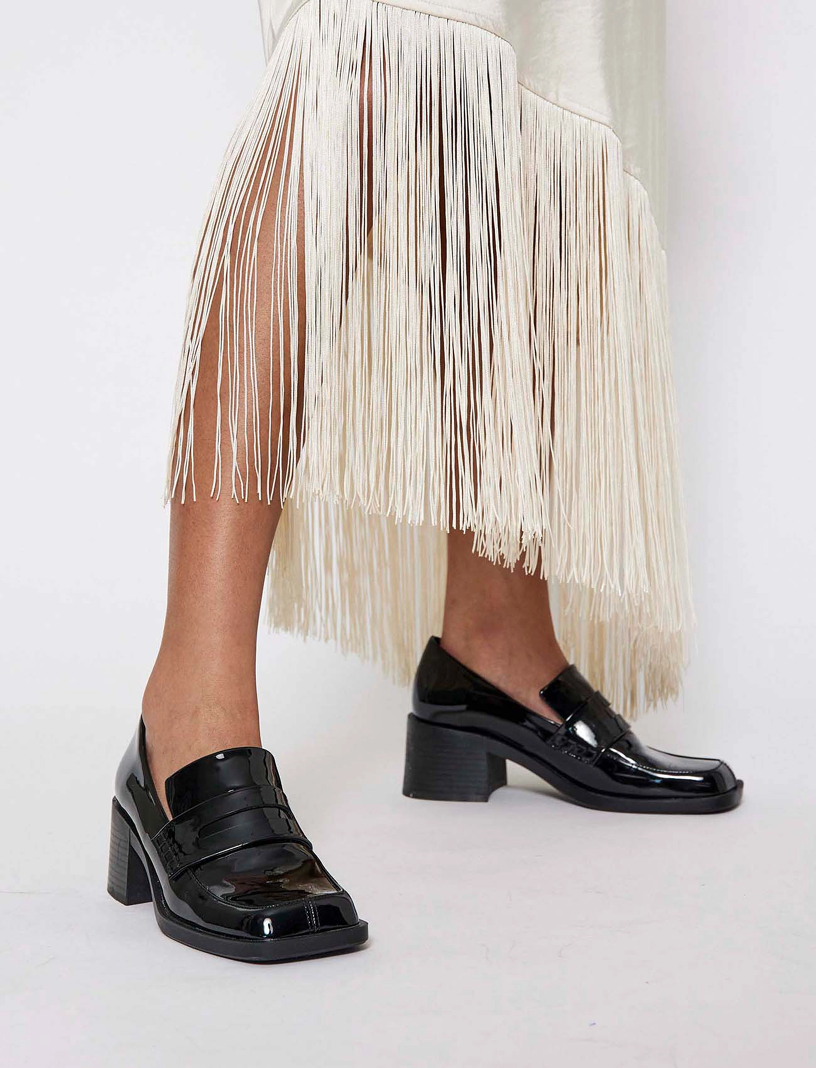 NORR - Gili fringe skirt - spódnice satynowe - champagne - 4