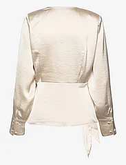 NORR - Gili wrap top - long-sleeved blouses - champagne - 2