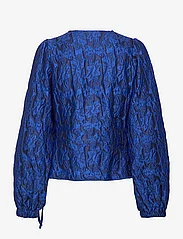 NORR - Giya wrap top - long-sleeved blouses - royal blue - 2