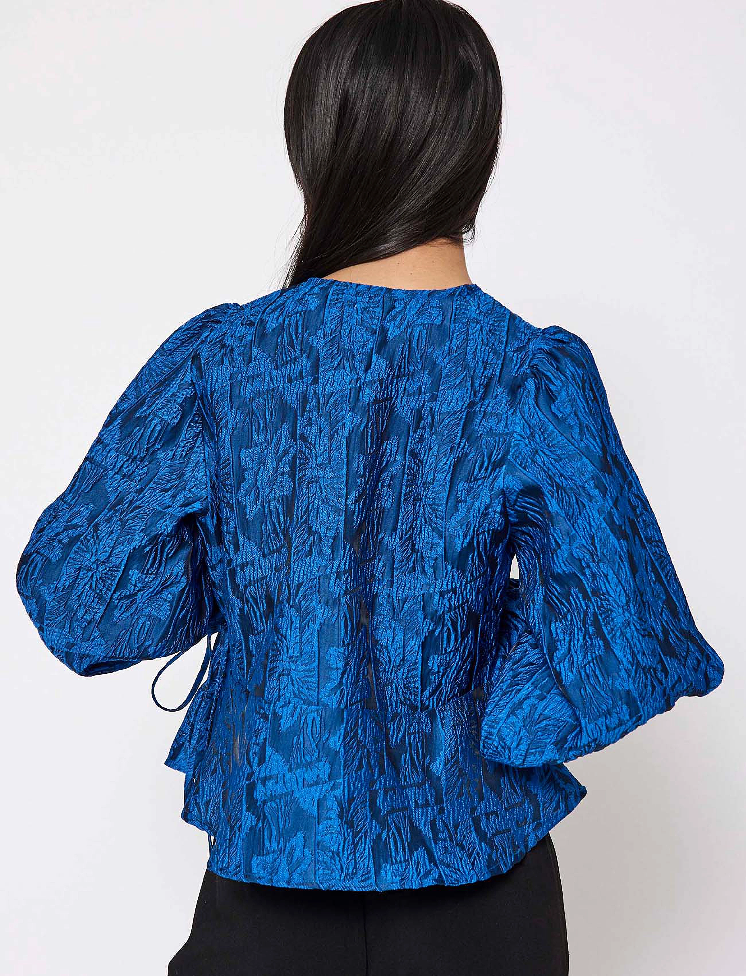 NORR - Giya wrap top - royal blue - 4