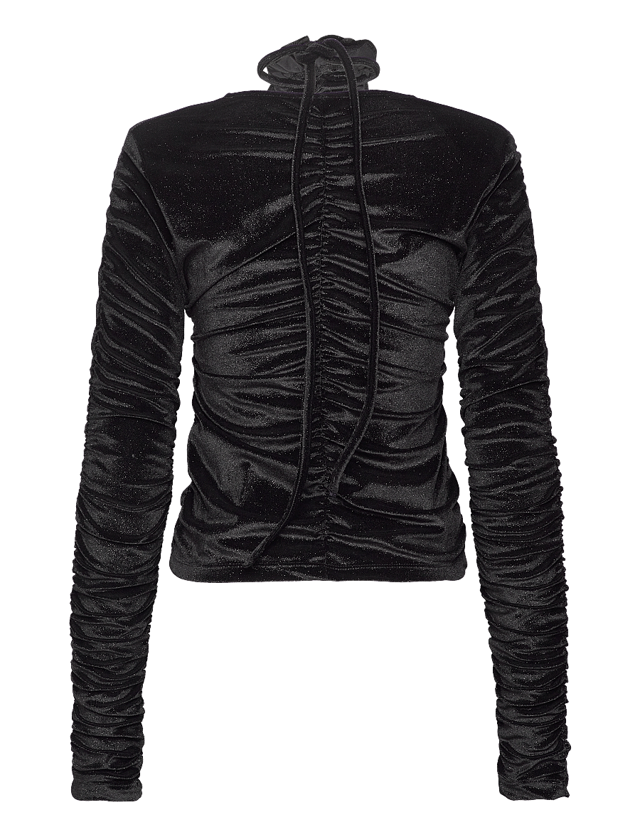 NORR - Ibiza rose top - långärmade toppar - black - 2