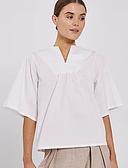 NORR - Billie 2/4 top - blouses korte mouwen - white - 2