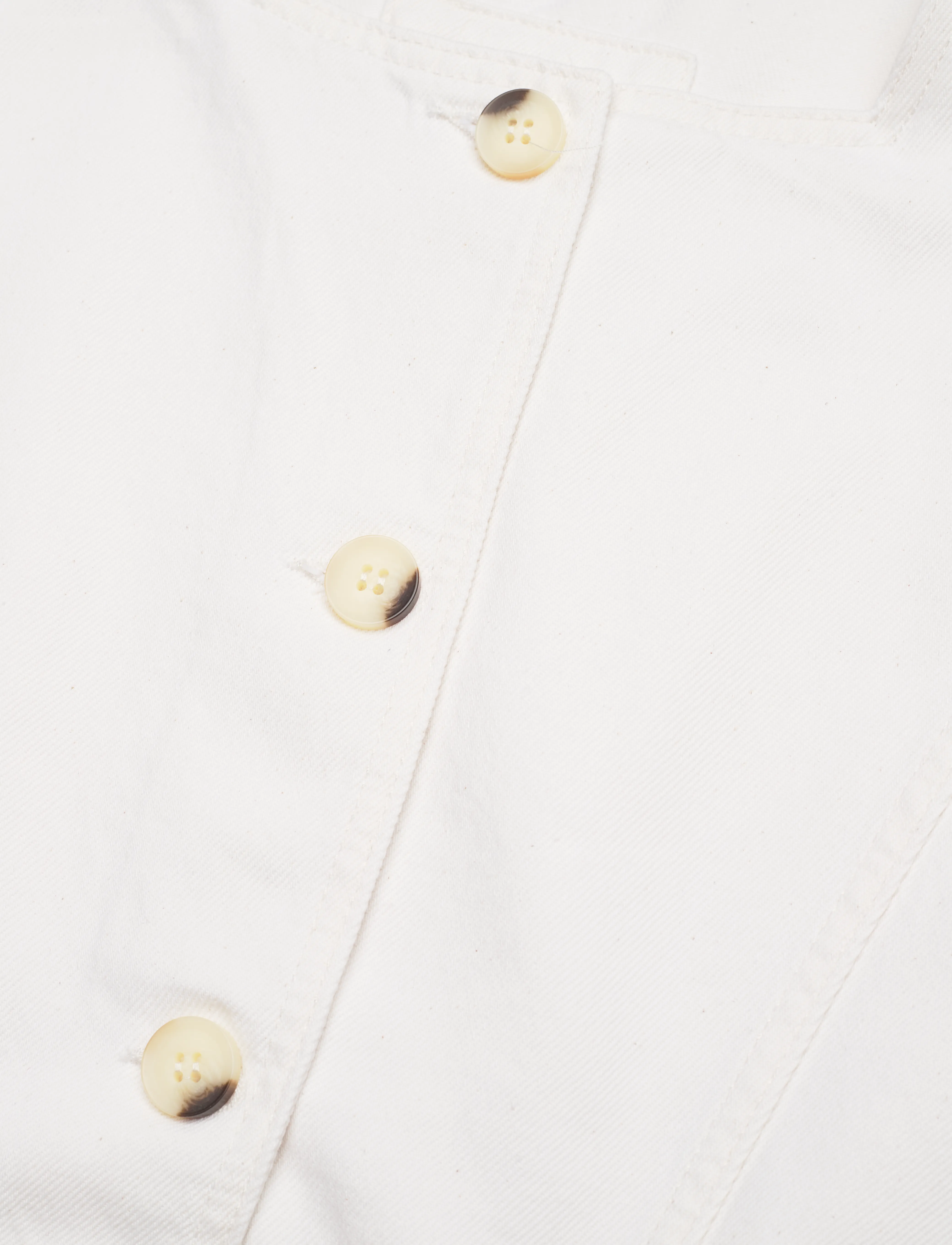 NORR - Cara short denim dress - white wash - 2