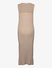 NORR - Crome rib knit dress - stickade klänningar - beige mÉlange - 2
