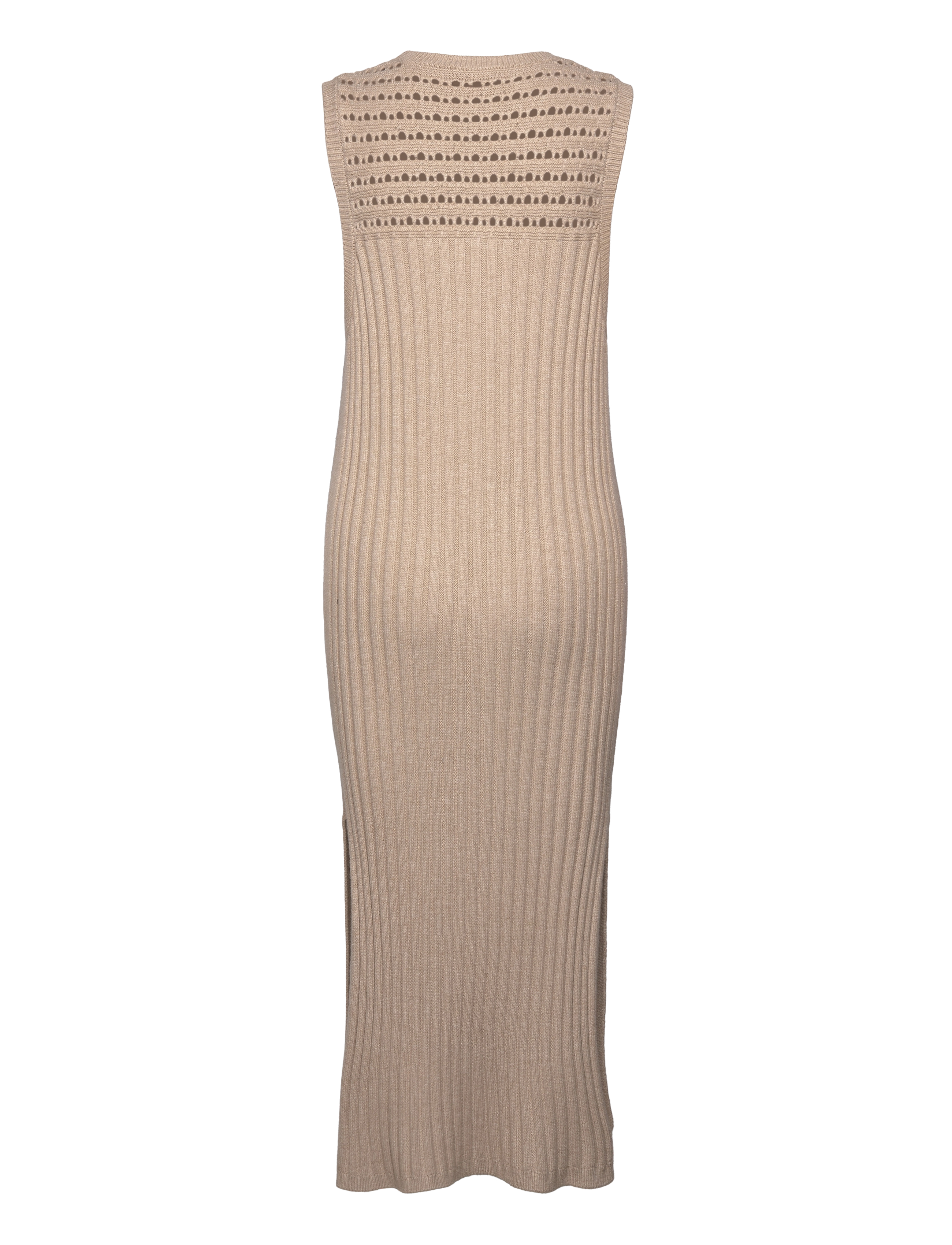 NORR - Crome rib knit dress - beige mÉlange - 2