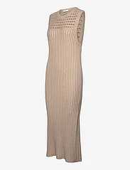 NORR - Crome rib knit dress - stickade klänningar - beige mÉlange - 3