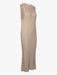 NORR - Crome rib knit dress - stickade klänningar - beige mÉlange - 4