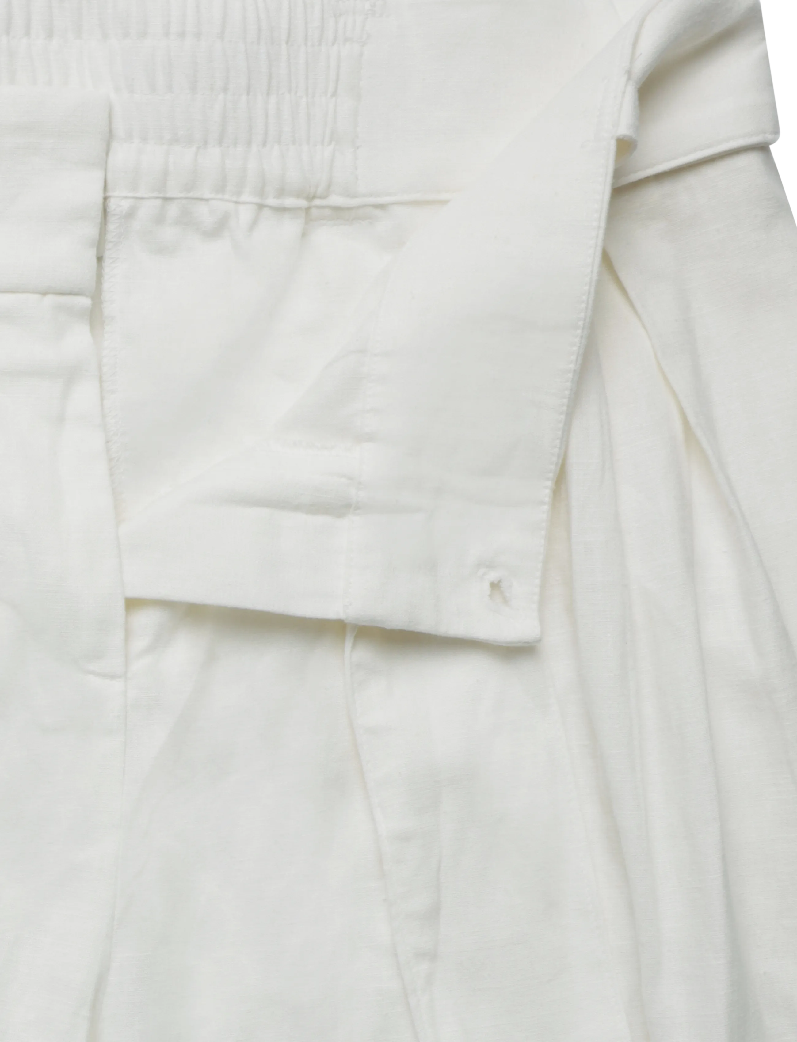 NORR - Esma wide pants - linnebyxor - off-white - 3