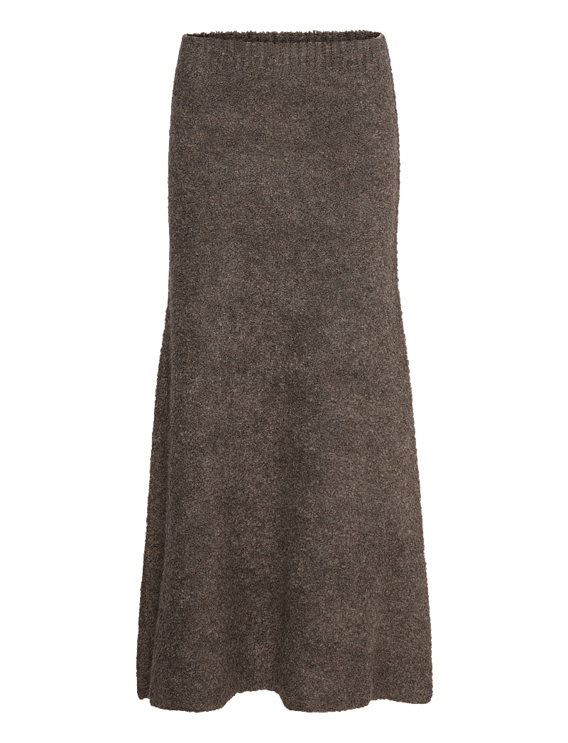 NORR - Filine knit skirt - stickade kjolar - dark brown - 0