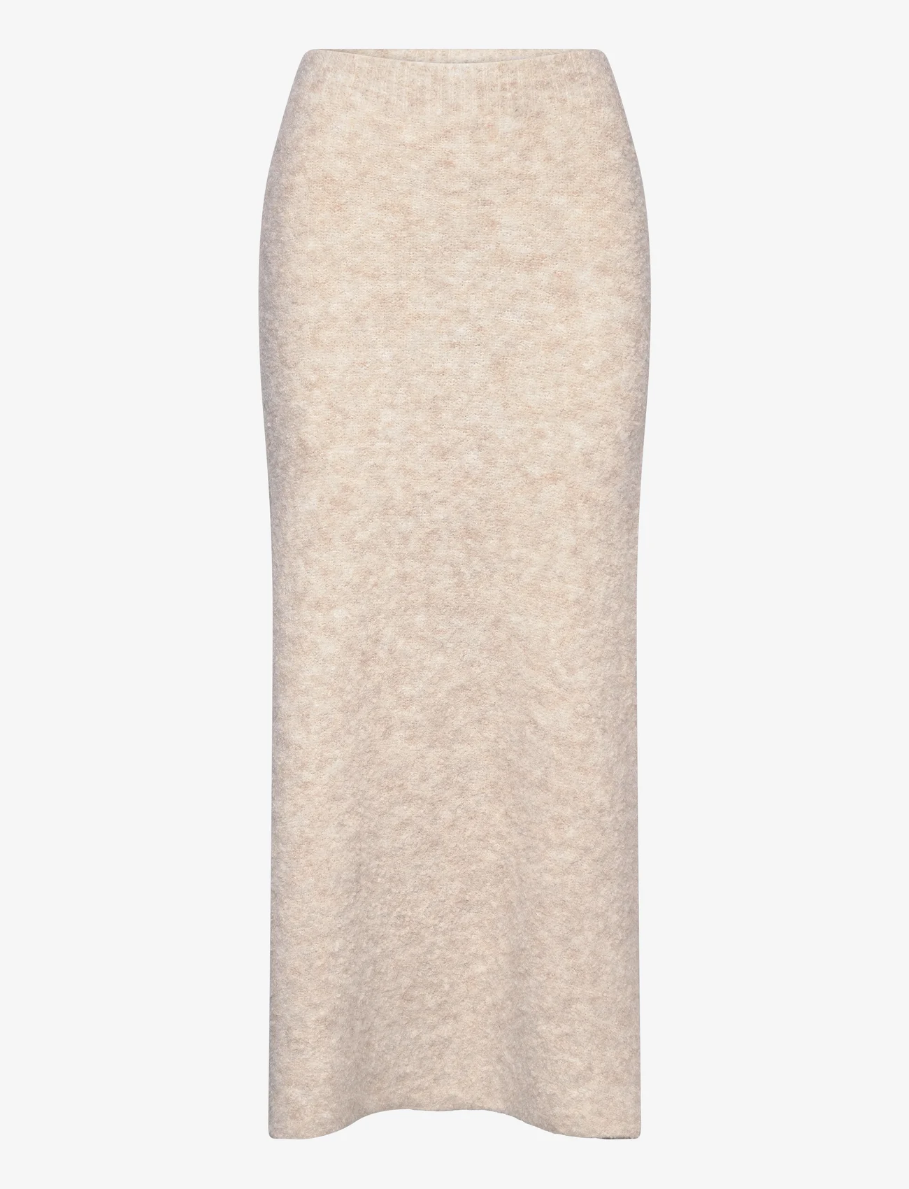 NORR - Filine knit skirt - knitted skirts - light beige - 0