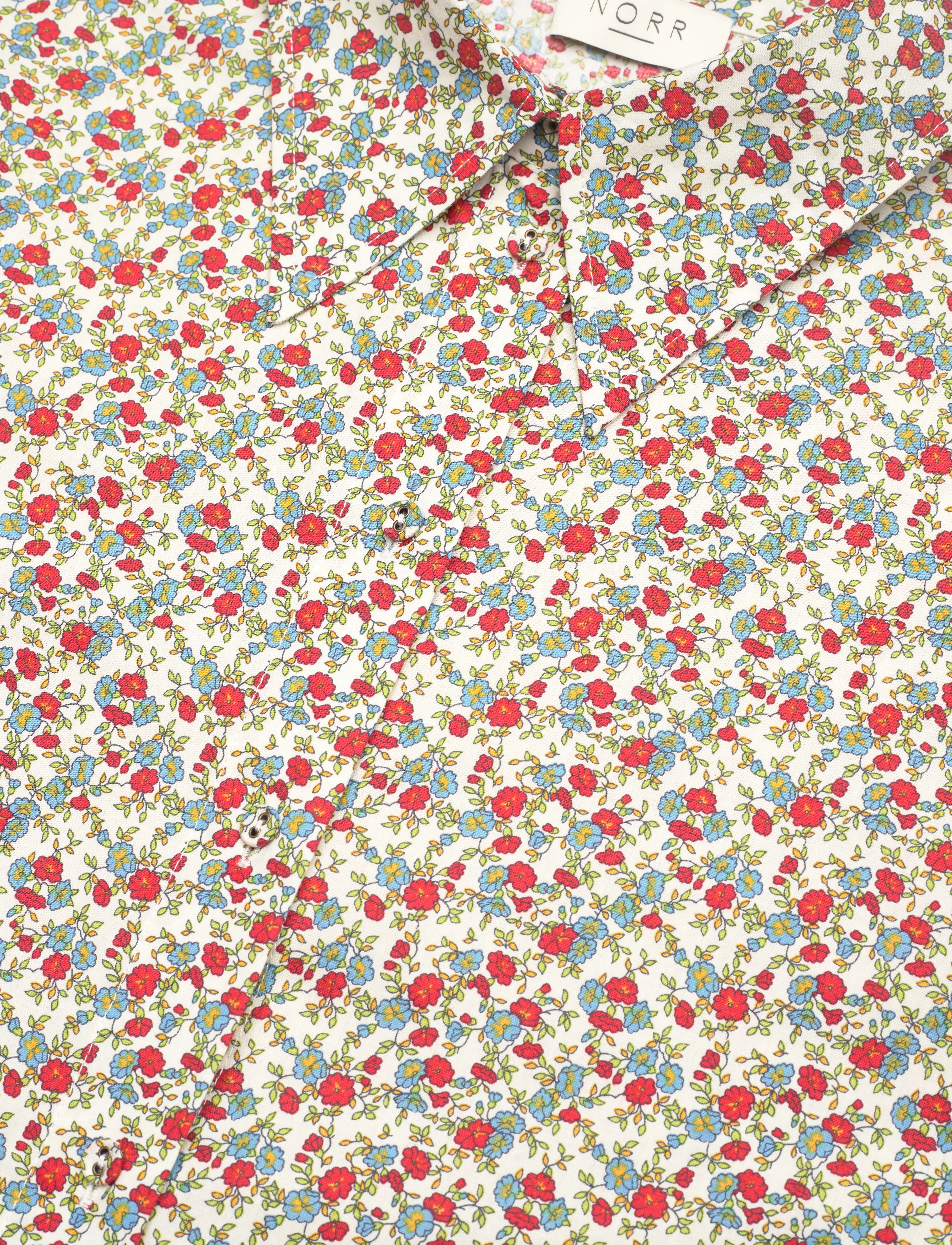 NORR - Flowers shirt - red flower aop - 2
