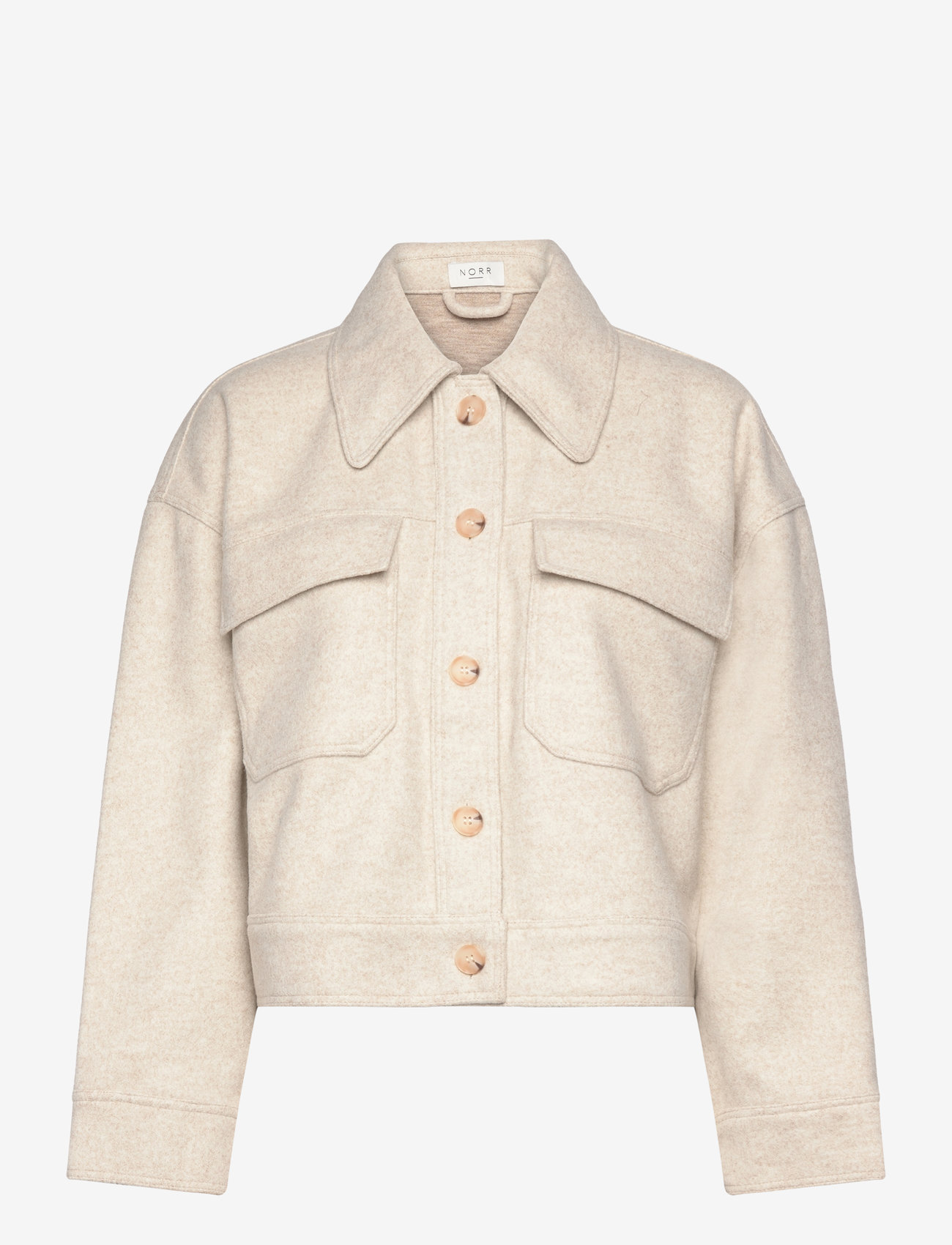 NORR - Helia short jacket - beige mÉlange - 0