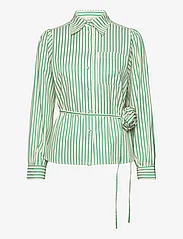 NORR - Linna shirt - langärmlige hemden - bright green stripe - 1